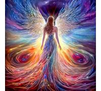 Cuadro de Diamantes 5D Ángel Hada arcoiris, bailarín Pintura Diamante para Adultos, Arte DIY con Gemas, Pintura de Diamantes Personalizada, para adultos y principiantes Decoración de Pared, 30x30cm