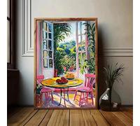 Cuadro de Henri Matisse con árbol y ventana abierta, impresión en lienzo para decoración de pared de cocina (20x30cm/sin marco)