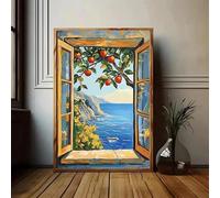 Cuadro de Henri Matisse con árbol y ventana abierta, impresión en lienzo para decoración de pared de cocina (20x30cm/sin marco)