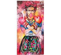 Cuadro de impresión de lienzo Frida kahlo Arte pop moderno Banksy Street Graffiti Póster de gran tamaño Impresión de imagen Arte de pared colorido para decoración del hogar sin marco,70 × 140 cm