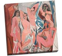 Cuadro de impresión sobre lienzo de Pablo Picasso Les Demoiselles d'Avignon (20 x 50 cm)