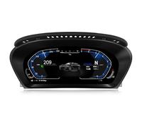 Cuadro de instrumentos digital LCD completo de 12,3 pulgadas Velocímetro Tablero de reemplazo para BMW Serie 5 E60 E61 (2003-2009)