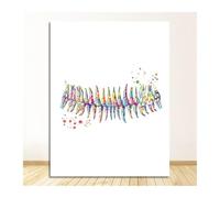 Cuadro de lienzo anatomía, regalo dentista, arte pared médica, impresión acuarela, decoración clínica, póster equipo Dental, dientes(3183-05,A4 21x30cm No Frame)