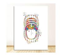 Cuadro de lienzo anatomía, regalo dentista, arte pared médica, impresión acuarela, decoración clínica, póster equipo Dental, dientes(3183-04,50x70cm No Frame)