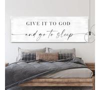 Cuadro de lienzo con diseño de "Dale y vete a dormir", póster e impresiones para decoración de dormitorio principal (40 x 120 cm)
