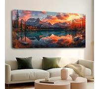 Cuadro de lienzo con impresionantes vistas del Parque Nacional Grand Teton para sala de estar, dormitorio, hogar, oficina (75 x 150 cm/30 x 59 pulgadas)