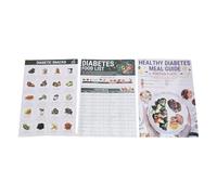 Cuadro de lista de alimentos 3 Set Planificador de comidas Guía de plan de dieta Índice glucémico Pósteres educativos bajos en carbohidratos con información nutricional para una
