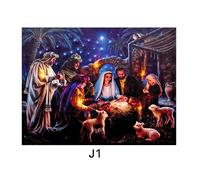 Cuadro De Lona De Navidad Con Luz LED 40CM X 30CM - Natividad J1