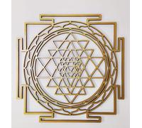 Cuadro de Mandalas en Relieve 3D - Elige entre Flor de Loto, Flor de la Vida, Cubo de Metatrón, Mandala Tradicional o Sri Yantra - Decoración Feng Shui - Geometria del Alma (Mandala Sri Yantra)
