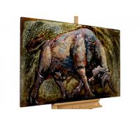 Cuadro de metal en relieve 3D 'EL TORO' | Escultura mural 120x80x8cm