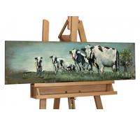 Cuadro de metal en relieve 3D 'PRADO IDÍLICO' | Escultura mural 90x25x3cm