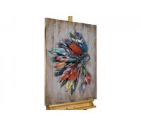 Cuadro de metal en relieve 3D 'THE CHIEF'S CROWN' | Escultura mural 60x90x6,5cm