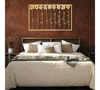 Cuadro de Metal Negro con la Imagen del Fruto del Espíritu Santo, decoración de Pared con Flores y versículos bíblicos Cristianos en Metal, Escultura Moderna para Sala de Estar, Dormitorio,