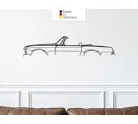 Cuadro de metal para Mercedes SL Pagoda Classic, decoración de pared, silueta de coche (tamaño: 137 cm)