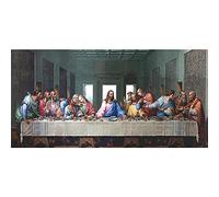 Cuadro de pared de Jesús, pinturas de la última cena de Leonardo Da Vinci, carteles artísticos en la pared, impresiones artísticas, decoración famosa, 50 x 100 cm (19 x 39 pulgadas), sin marco