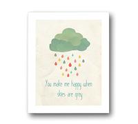 Cuadro de pared para niños "When Skies are Grey" 11 x 14 impresión para niños, niñas o habitación del bebé, decoración de guardería temática de la naturaleza, género neutro