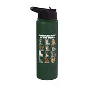 Cuadro De Razas De Perros Americanos Arte De Cachorro En Stainless Steel Insulated Water Bottle