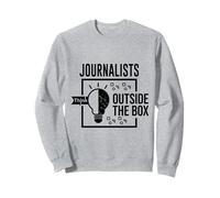 Cuadro de signo de interrogación Pensar fuera de los estudiantes periodistas Sudadera