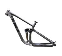 Cuadro de suspensión MTB de 27,5" y 29" para Enduro, Freno de Disco de 15,5"/17"/18", Eje pasante Boost para Descenso XC/DH/FR, con amortiguadores Traseros de Aire (Color: Titanio, Talla 18")