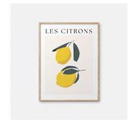 Cuadro deco art les citrons 30x40cm con marco