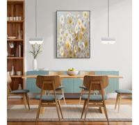 Cuadro Decoración De Pared Blanco Amarillo Póster Grandes Acuarela Natural Margaritas Dormitorio 60X80Cm Cartel Mural Flores De Acuarela Impresión Lienzo Foto Arte Póster De Pared Salón Sin Marco