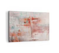 Cuadro Decorativo 100x70cm Moderno Horizontal Abstracto Pastel - 4790 | Borroso Abstracción Moderno Cuadro sobre Lienzo Grande Arte mural Decoración del Hogar Salón Dormitorio Cuadros de Pared
