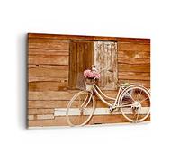 Cuadro Decorativo 100x70cm Moderno Horizontal Otros - 2954 | Bicicleta Flor Papelera Cuadro sobre Lienzo Grande Arte mural Decoración del Hogar Salón Dormitorio Oficina Cuadros de Pared