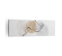 Cuadro Decorativo 160x50cm Moderno Panorámico Abstracto Pastel - 4827 | Acuarela Minimalist Cuadro sobre Lienzo Grande Arte mural Decoración del Hogar Salón Dormitorio Oficina Cuadros de Pared