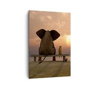 Cuadro Decorativo 70x100 cm Moderno Vertical Paisajes Animales - 3555