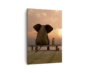 Cuadro Decorativo 70x100 cm Moderno Vertical Paisajes Animales - 3555