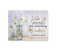 Cuadro Decorativo Botanico para Baño, Poster de Pared Motivacional, Flores de Margarita en Botella, Cuadros Decoracion Salon Dormitorio Baño Moderno Impresiones en Lienzo 30x40 cm Sin Marco