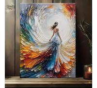 Cuadro decorativo de elegante novia hada en lienzo - para sala de estar, decoración moderna para el hogar, impresiones en lienzo (60x80cm/sin marco)