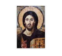 Cuadro decorativo de Jesucristo Pantocrátor del Monasterio de Santa Catalina en el Monte SinaiPoster, lienzo decorativo para pared, dormitorio, oficina, sala de estar, 60 x 90 cm