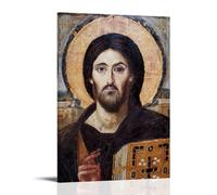 Cuadro decorativo de Jesucristo Pantocrátor del Monasterio de Santa Catalina en el Monte SinaiPoster, lienzo decorativo para pared, dormitorio, oficina, sala de estar, 30 x 45 cm