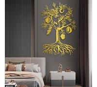 Cuadro Decorativo de Metal Dorado con la Imagen del Fruto del Espíritu Santo, decoración Religiosa Cristiana de Metal para Pasillo, Escultura Moderna para Sala de Estar, Dormitorio, Pasillo