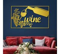 Cuadro Decorativo de Metal Negro con Forma de UVA de Vino, Ideal para Bares, comedores y como decoración de Pared. Decoración para el hogar, Ideal para Salas de Estar, dormitorios, pasillos
