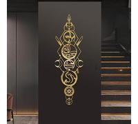 Cuadro Decorativo de Metal Negro con los Cuatro Elementos, decoración de Pared de Metal con Fuego, Agua, Tierra y Aire, Escultura Moderna para Sala de Estar, Dormitorio, Pasillo y decoración