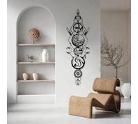 Cuadro Decorativo de Metal Negro con los Cuatro Elementos, decoración de Pared de Metal con Fuego, Agua, Tierra y Aire, Escultura Moderna para Sala de Estar, Dormitorio, Pasillo y decoración