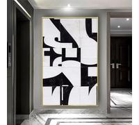 Cuadro decorativo de pared con diseño abstracto nórdico de líneas modernas para sala de estar ideal para la decoración de paredes de porches pasillos o cualquier otra estancia (50x75cm/sin marco)