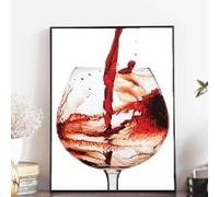 Cuadro decorativo de pared con diseño de salpicaduras de vino tinto, pósteres para la decoración de la cocina o el bar, gran lienzo pintado al óleo, ideal para el salón o el hogar (50x70cm/sin marco).