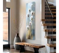 Cuadro decorativo de pared largo y estrecho con temática de diente de león, impresión en lienzo, decoración de pared, obra de arte estética, pintura en lienzo para sala de estar (40x120cm/sin marco)