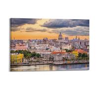 Cuadro decorativo para colgar en la pared, diseño de la ciudad de San Juan de Puerto Rico, 40 x 60 cm