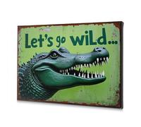 Cuadro decorativo para pared de baño, diseño de "Let's Go Wild With Emotion!", lienzo decorativo para sala de estar, decoración de baño (20 x 30 cm)