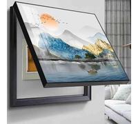 Cuadro Eléctrico Decorativo con Cubierta Oculta Caja de Medidores y Panel de Disyuntores Montaje en Pared Ideal para Hogar y Oficina,12,50 * 40cm