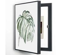 Cuadro Eléctrico Decorativo con Cubierta Oculta Caja de Medidores y Panel de Disyuntores Montaje en Pared Ideal para Hogar y Oficina,05,35x50cm