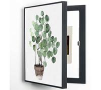 Cuadro Eléctrico Decorativo con Cubierta Oculta Caja de Medidores y Panel de Disyuntores Montaje en Pared Ideal para Hogar y Oficina,01,35x50cm