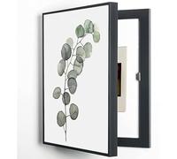 Cuadro Eléctrico Decorativo con Cubierta Oculta Caja de Medidores y Panel de Disyuntores Montaje en Pared Ideal para Hogar y Oficina,07,35x50cm