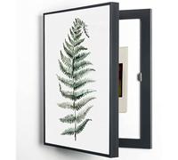 Cuadro Eléctrico Decorativo con Cubierta Oculta Caja de Medidores y Panel de Disyuntores Montaje en Pared Ideal para Hogar y Oficina,09,35x50cm