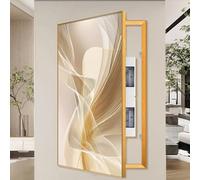 Cuadro Eléctrico Decorativo Con Cubierta Oculta, Panel De Disyuntores Oculto, Cubierta Para Caja De Fusibles, Ideal Para Hogar Y Oficina(Gold 2,50x70cm/19.7x27.6in)