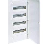 Hager Caja empotrable Golf Serie VF, 4 filas, 48 módulos, puerta opaca blanca, regleta y chasis